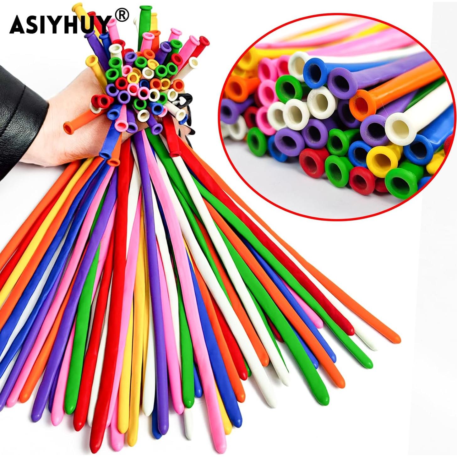 Globos de Modelado 260Q ASIYUHY 100 Pack Coloridos 30 cm
