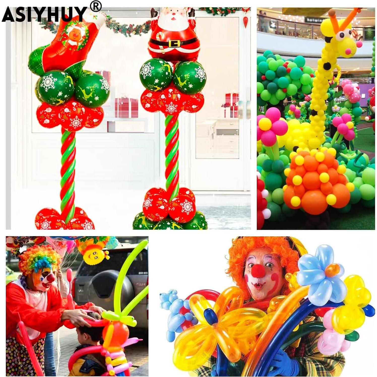 Globos de Modelado 260Q ASIYUHY 100 Pack Coloridos 30 cm