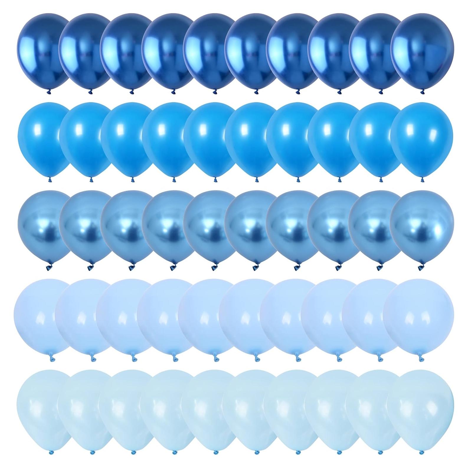 Juego de 60 Globos Metálicos Azules 30.48 cm Togvu