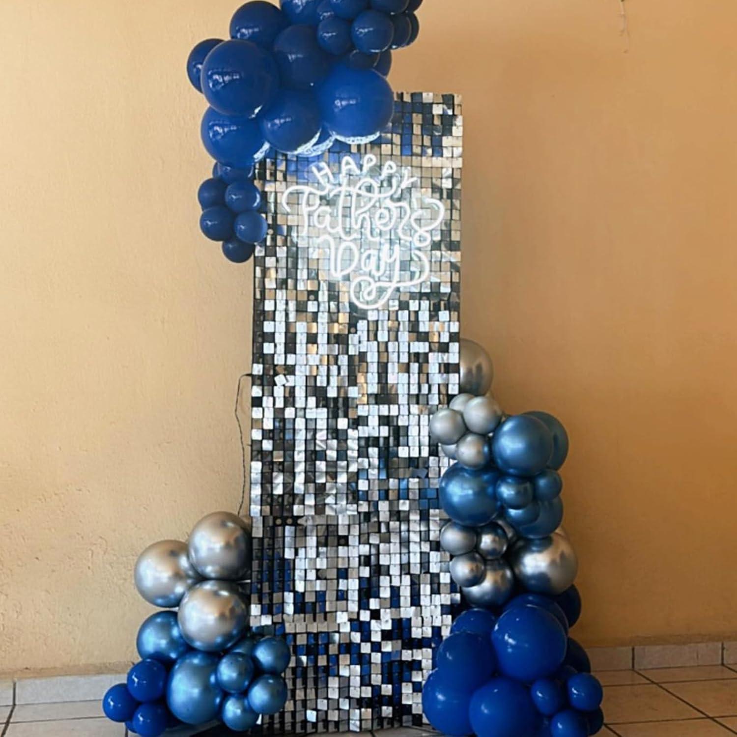 Conjunto de Globos Azul Plateado TAOYE 35 Piezas 12 Pulgadas