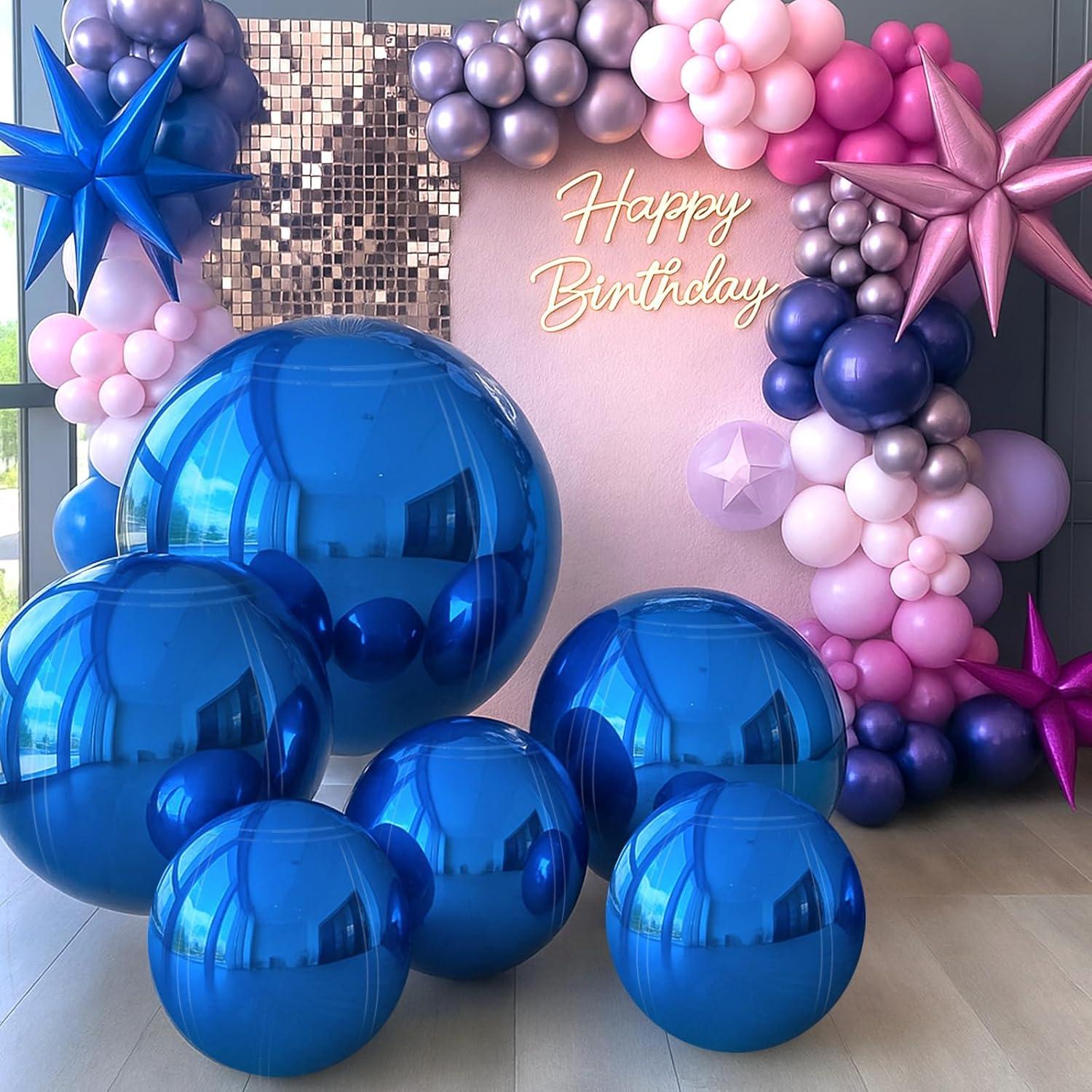 Conjunto de 6 Bolas de Espejo Inflables VEBESYET con Bomba Eléctrica