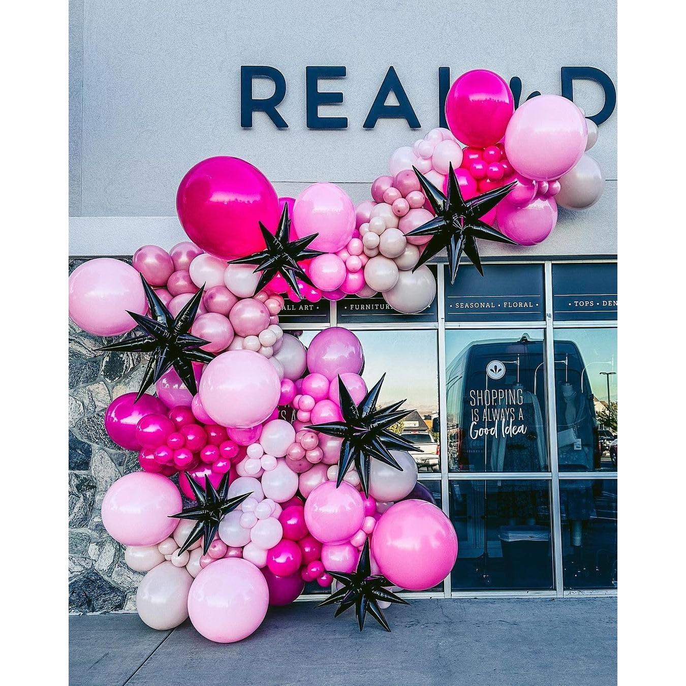 Juego de Globos Rosa Bezente 60pcs 30cm Metálico y Pastel