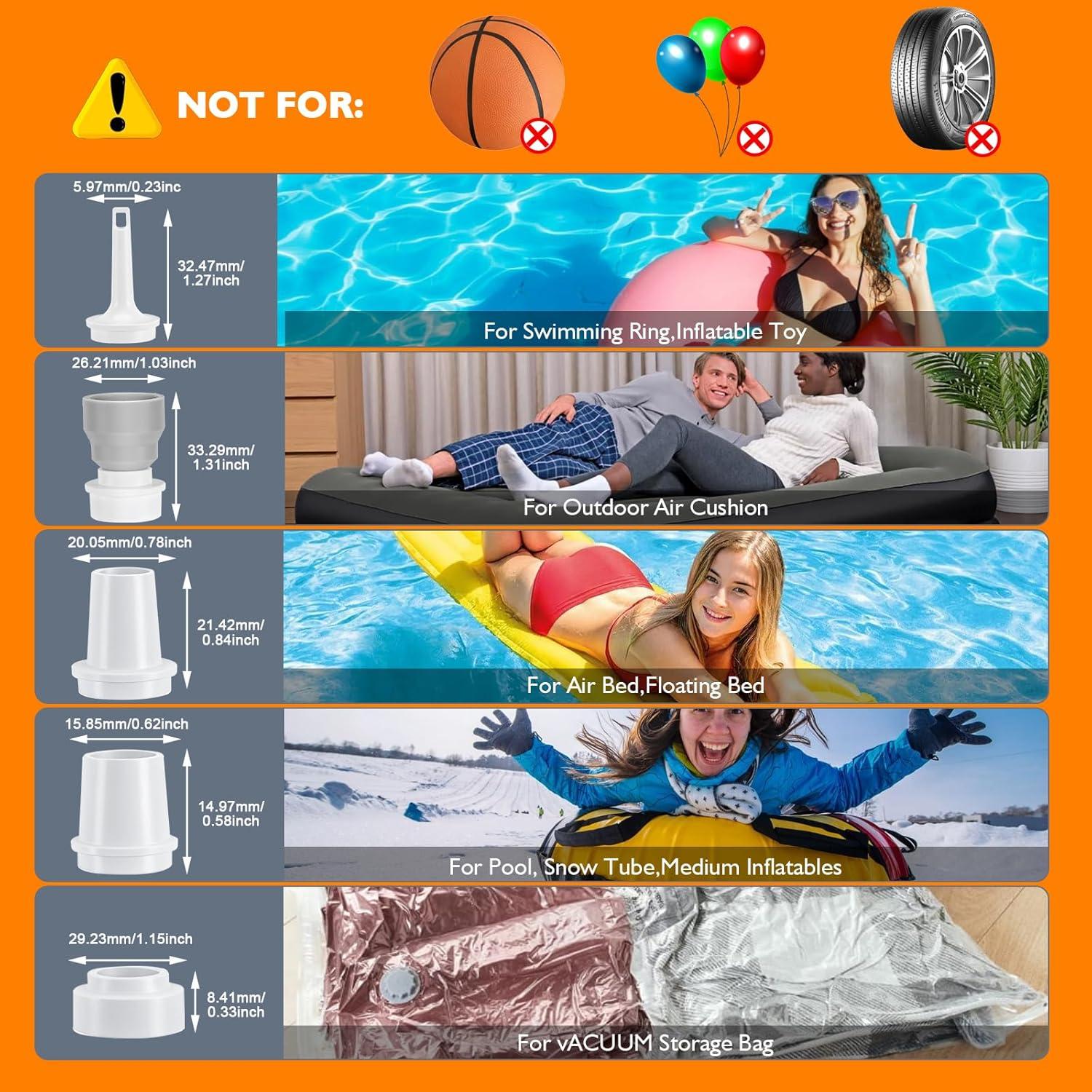 Bomba de Aire Eléctrica Portátil AGPTEK 5.5kPa 1600mAh Verde