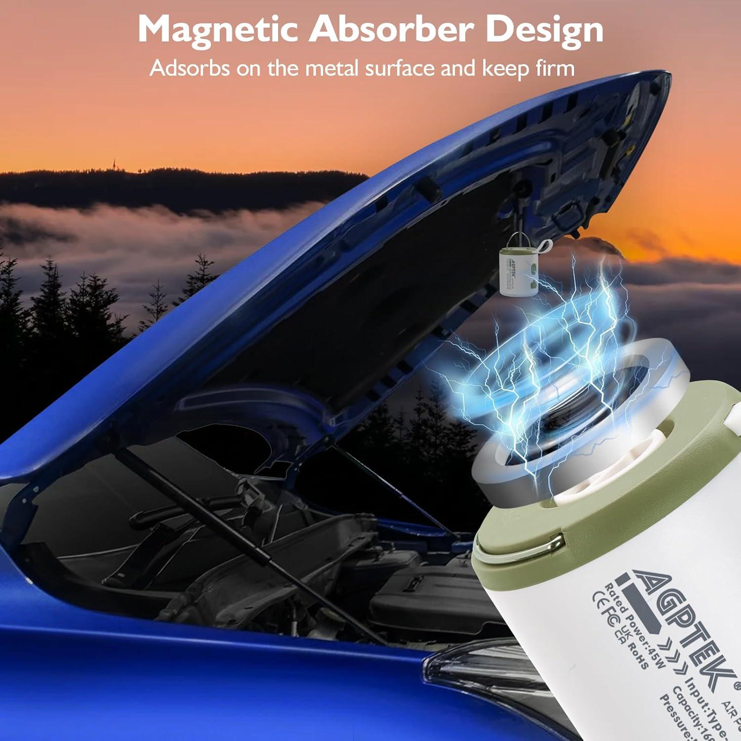 Bomba de Aire Eléctrica Portátil AGPTEK 5.5kPa 1600mAh Verde