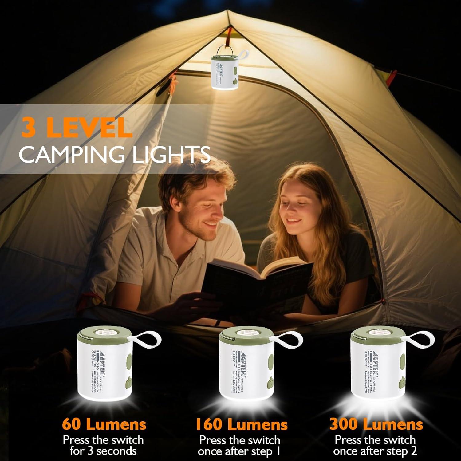 Bomba de Aire Eléctrica Portátil AGPTEK 5.5kPa 1600mAh Verde