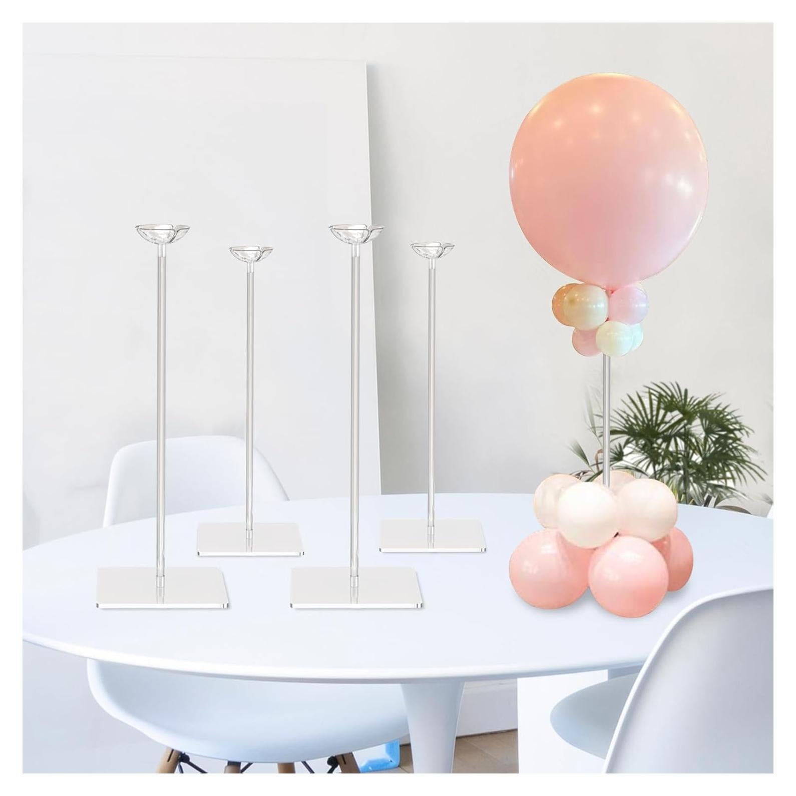 Soporte de Globo Acrílico Transparente TEKXYZ 40cm - Juego de 4