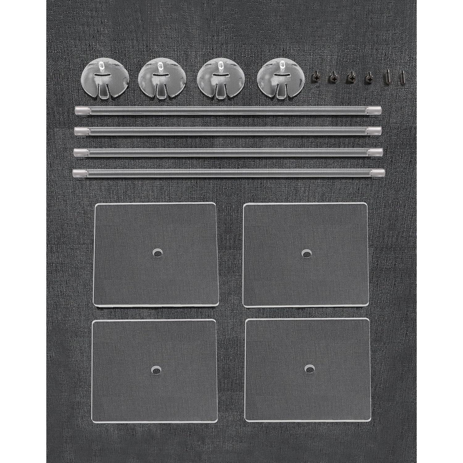 Soporte de Globo Acrílico Transparente TEKXYZ 40cm - Juego de 4