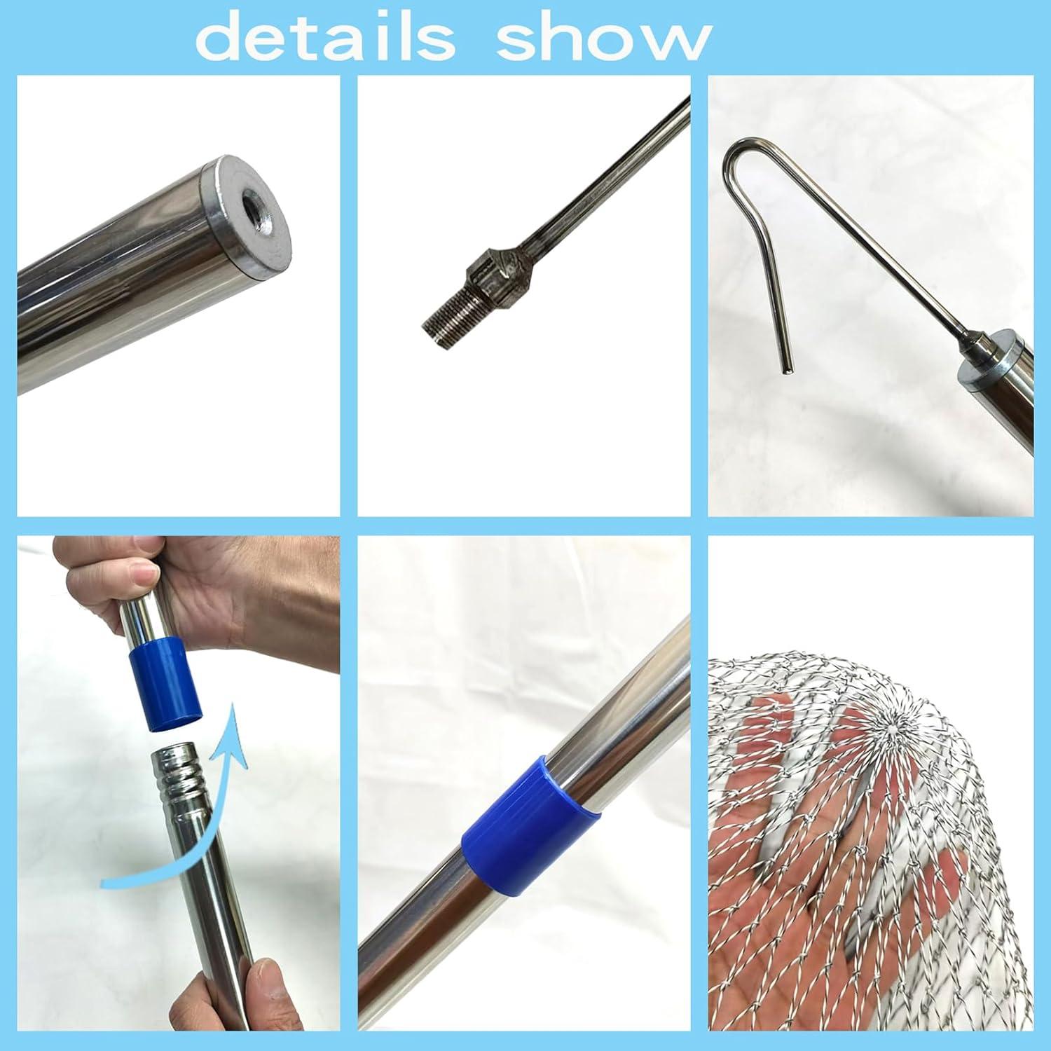 Red para atrapar pollos BRZFWLMYDF de acero inoxidable 45.2x18.3 cm