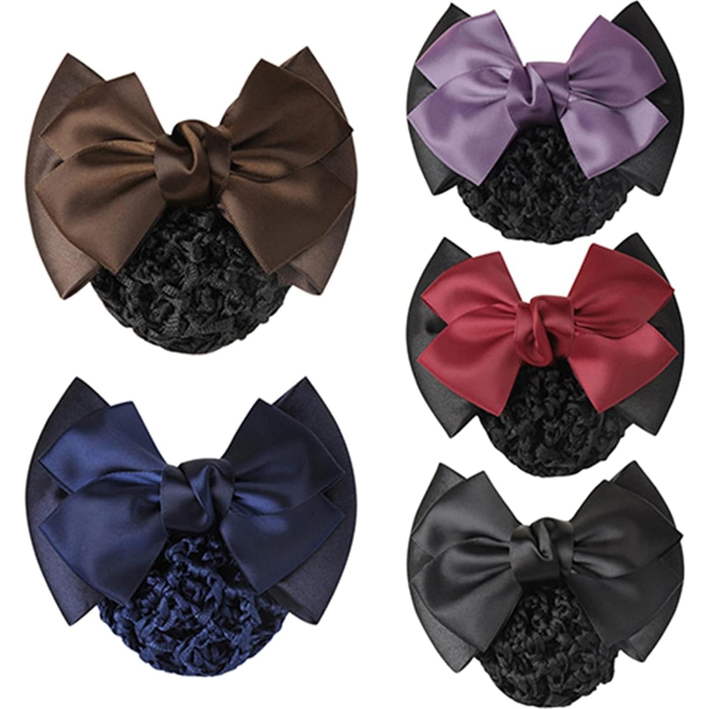 Clip para el cabello Pro Bow Barrette negro elástico 11.5x7.2cm