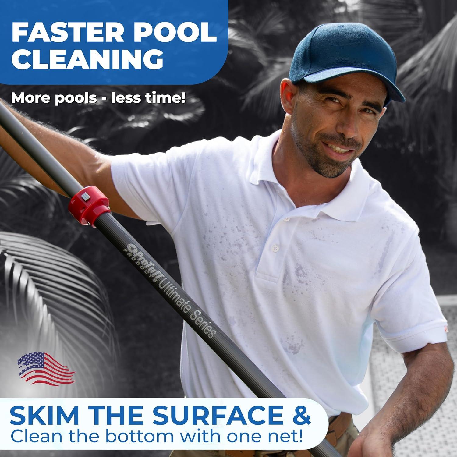 Red de Skimmer de Piscina ProTuff 19" con Reemplazo Vitalicio