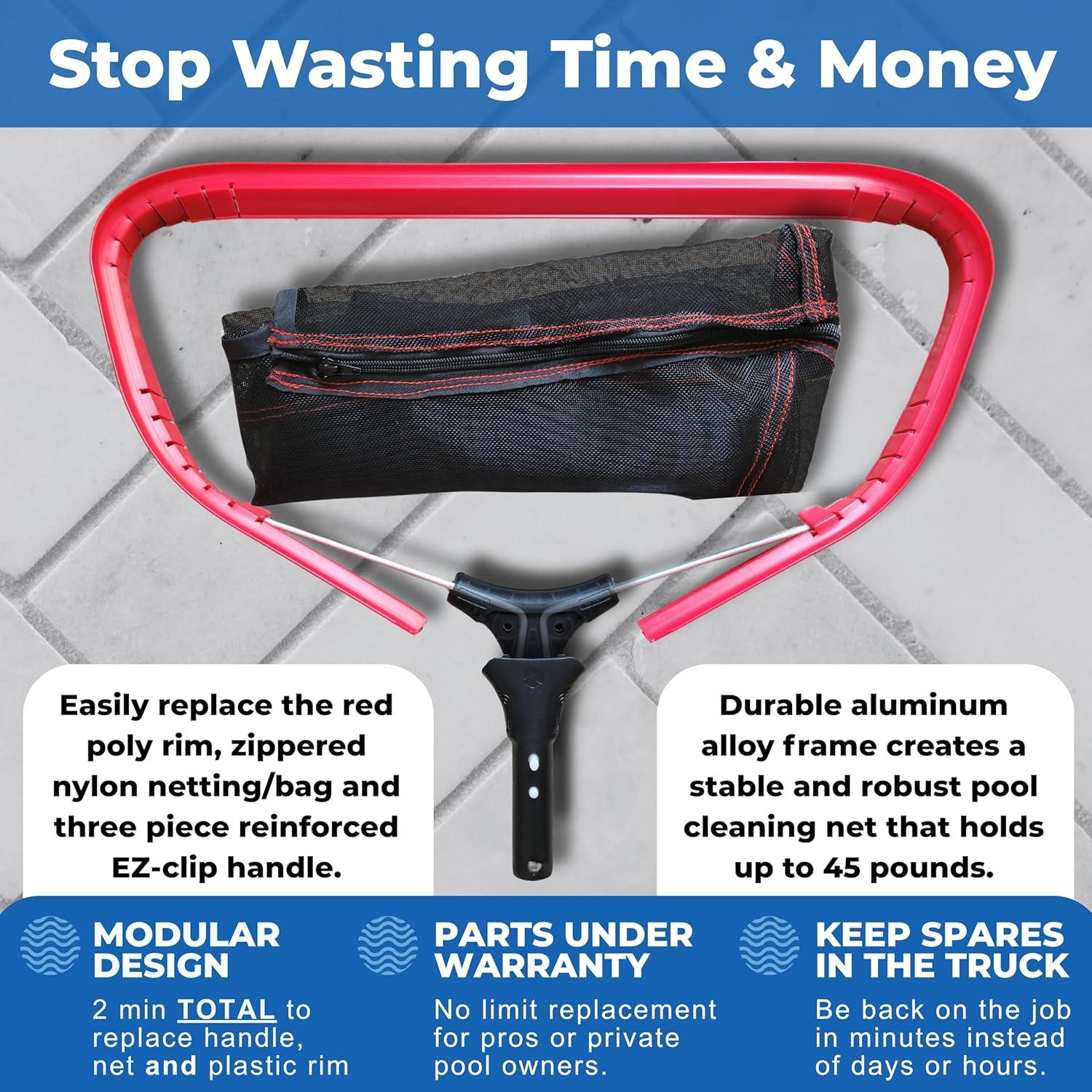 Red de Skimmer de Piscina ProTuff 19" con Reemplazo Vitalicio