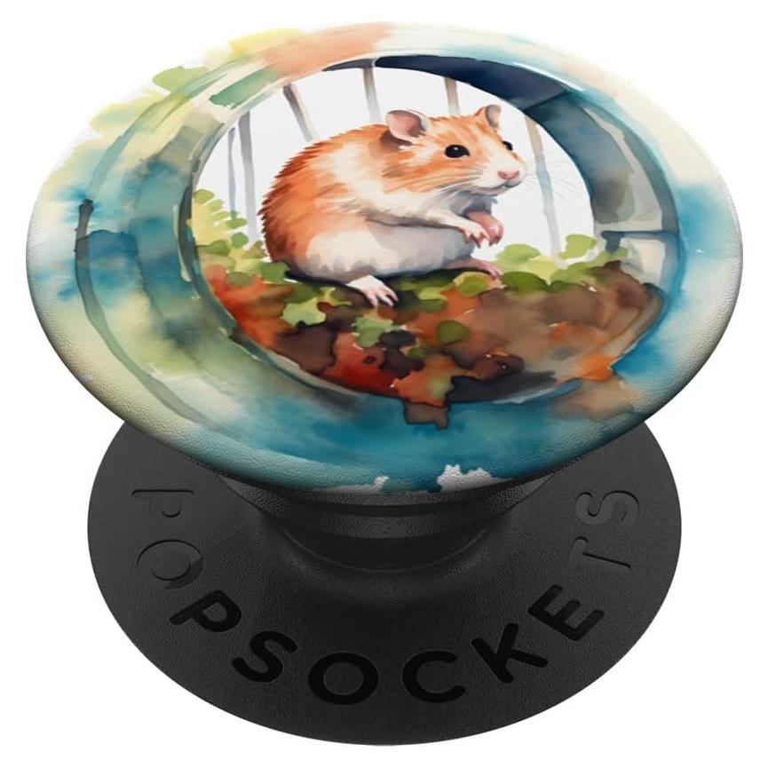 PopSocket Hámster en Rueda Negro - Soporte Expandible