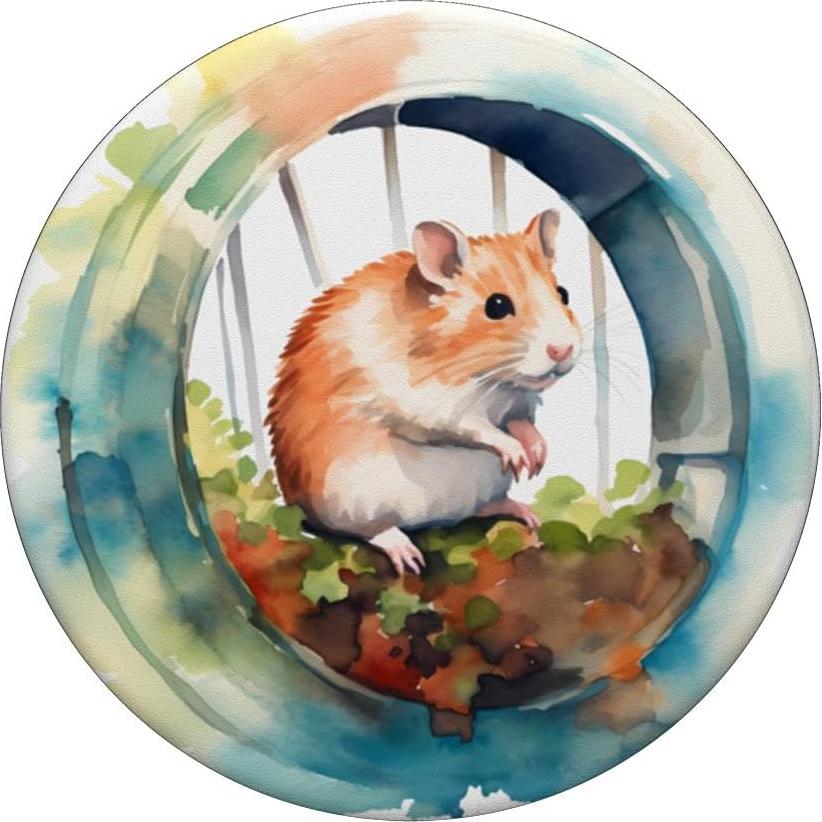 PopSocket Hámster en Rueda Negro - Soporte Expandible