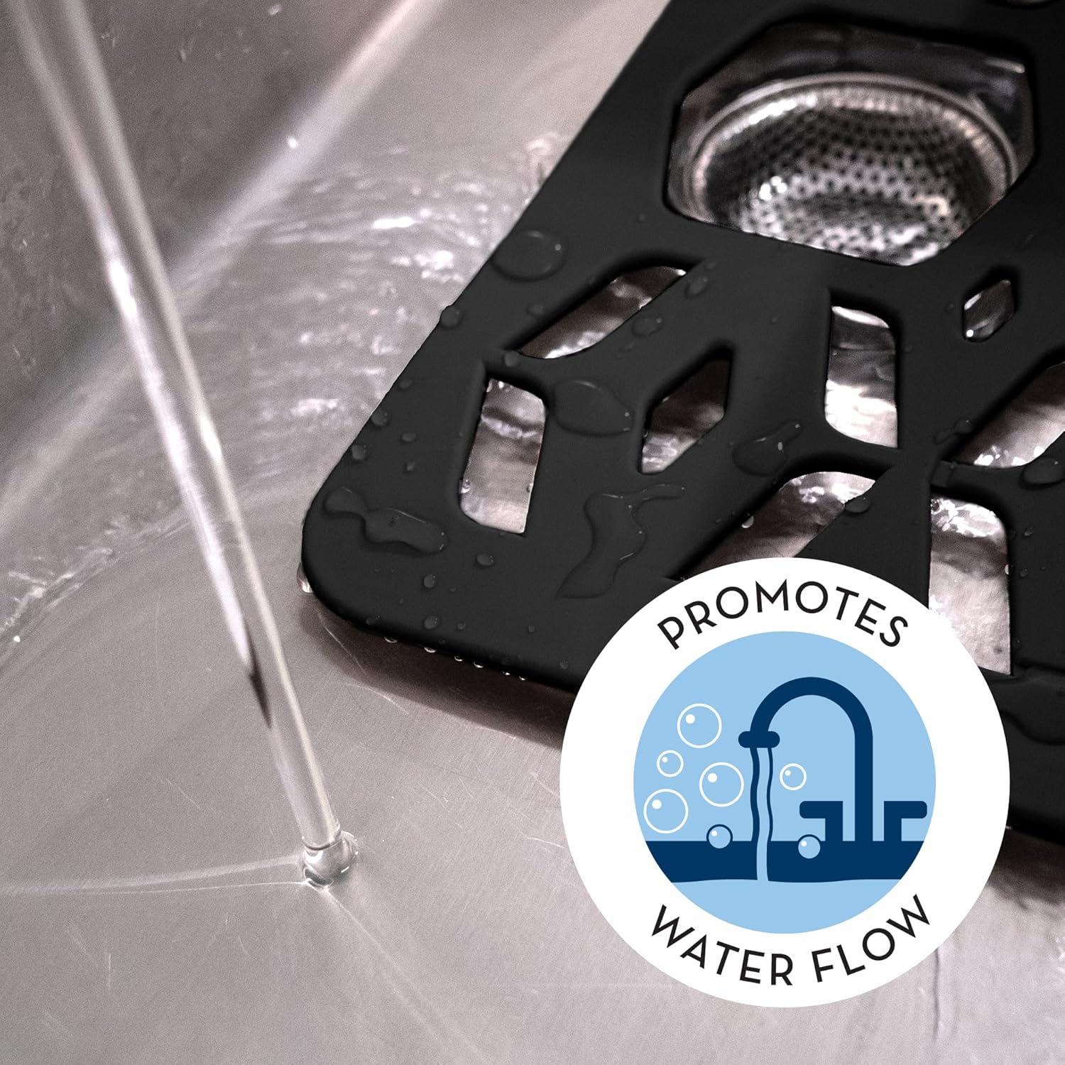 Alfombrilla Protectora para Fregadero S&T INC. Negra 32.4x28.7cm