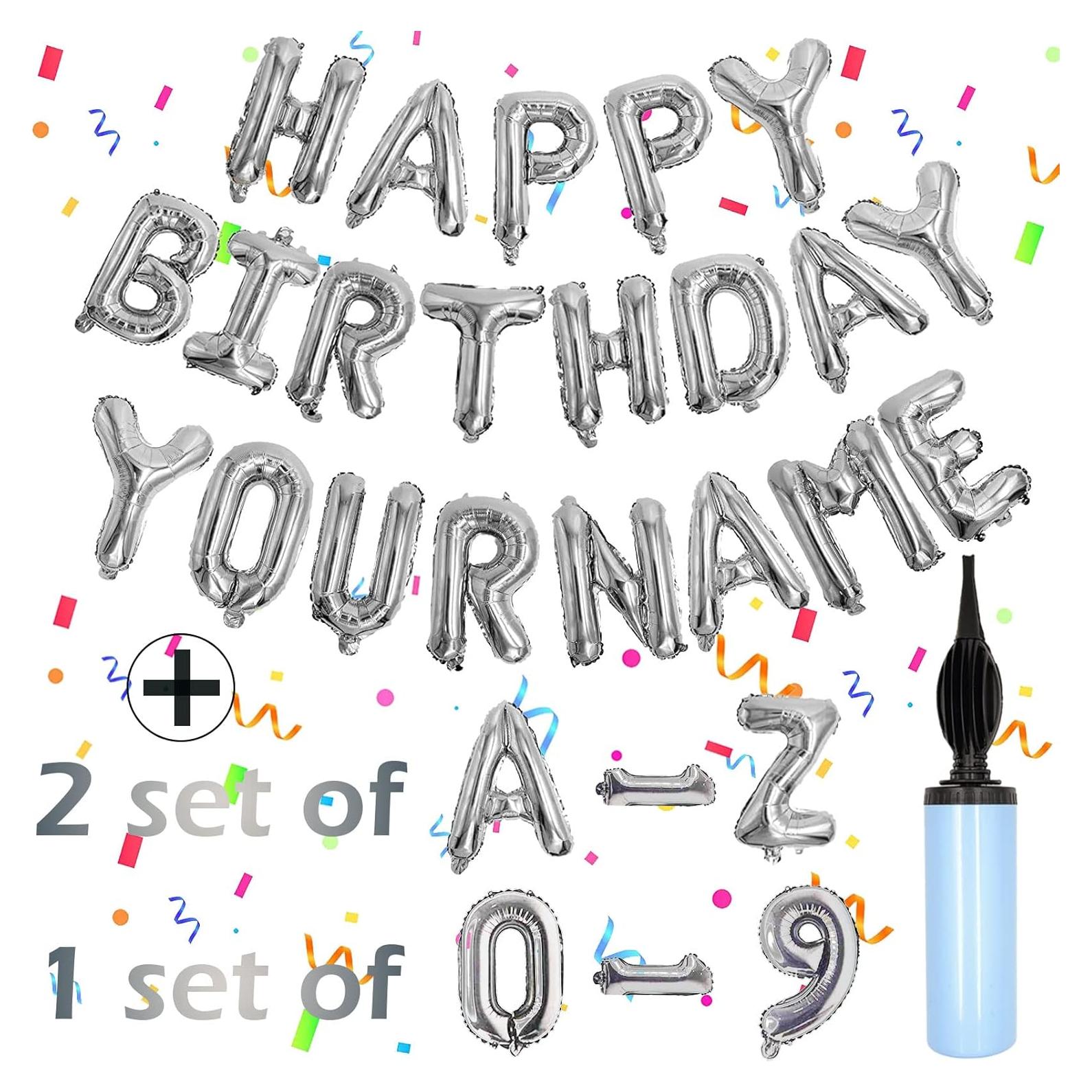 Banner de Globos de Feliz Cumpleaños Awfrky 76pcs Personalizado