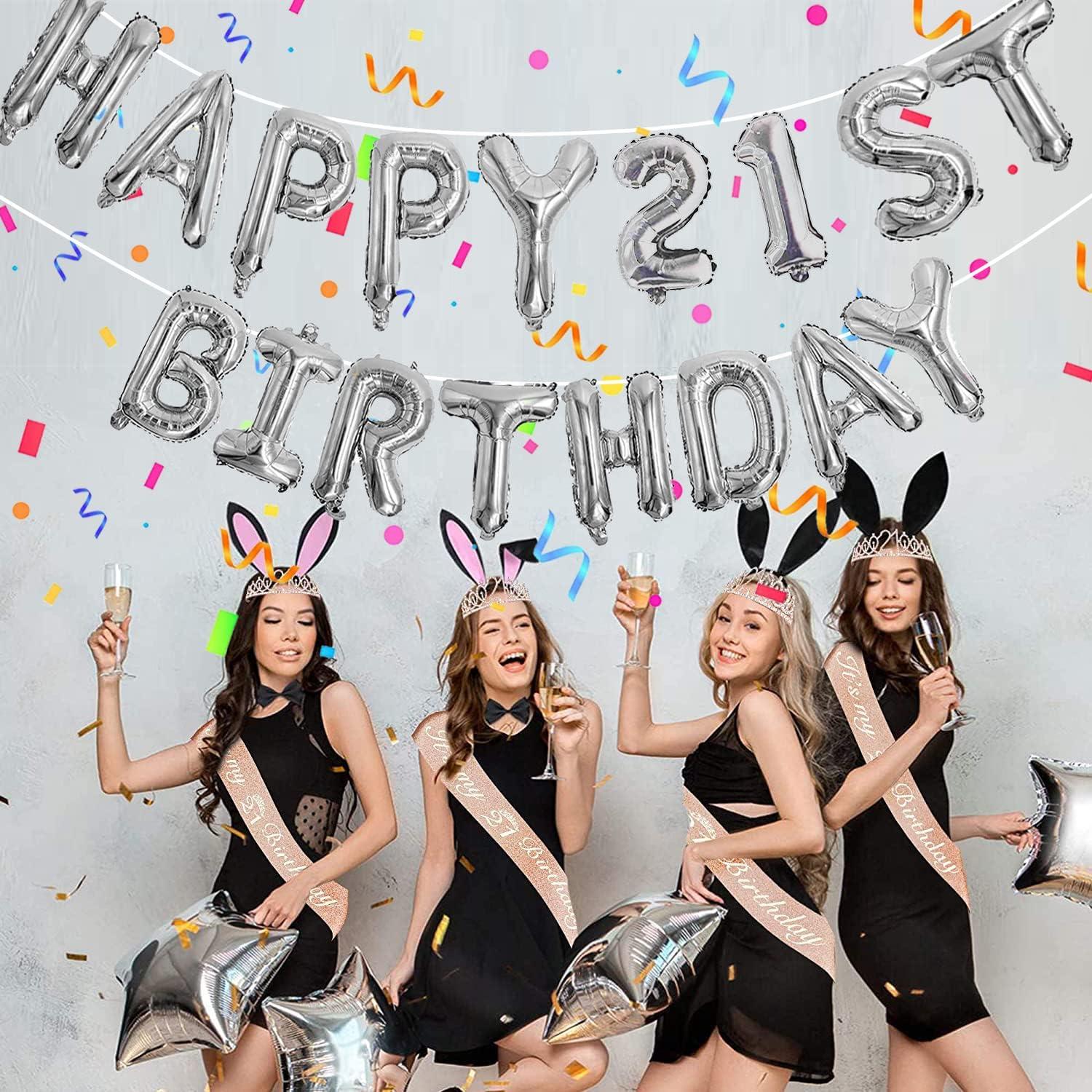 Banner de Globos de Feliz Cumpleaños Awfrky 76pcs Personalizado