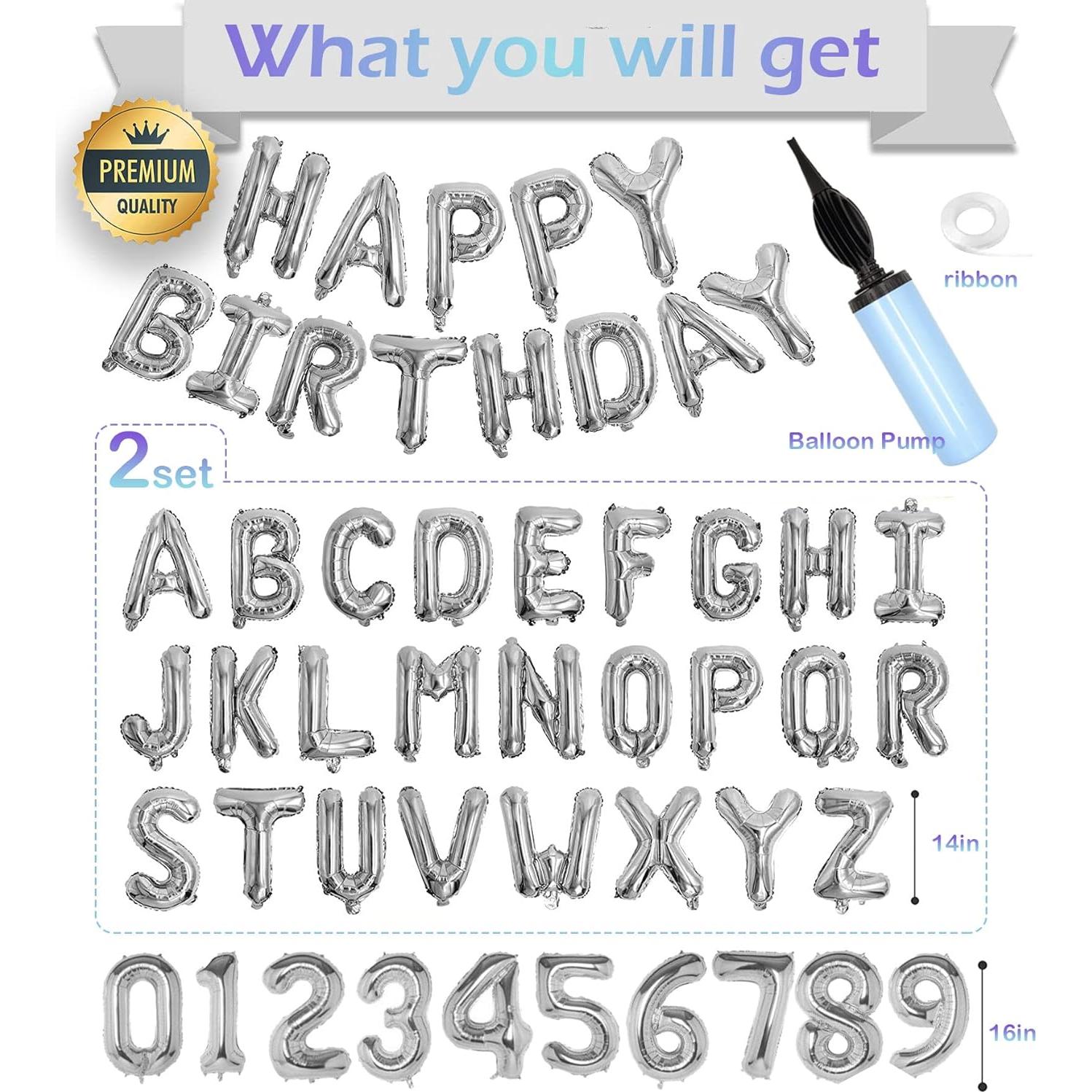 Banner de Globos de Feliz Cumpleaños Awfrky 76pcs Personalizado