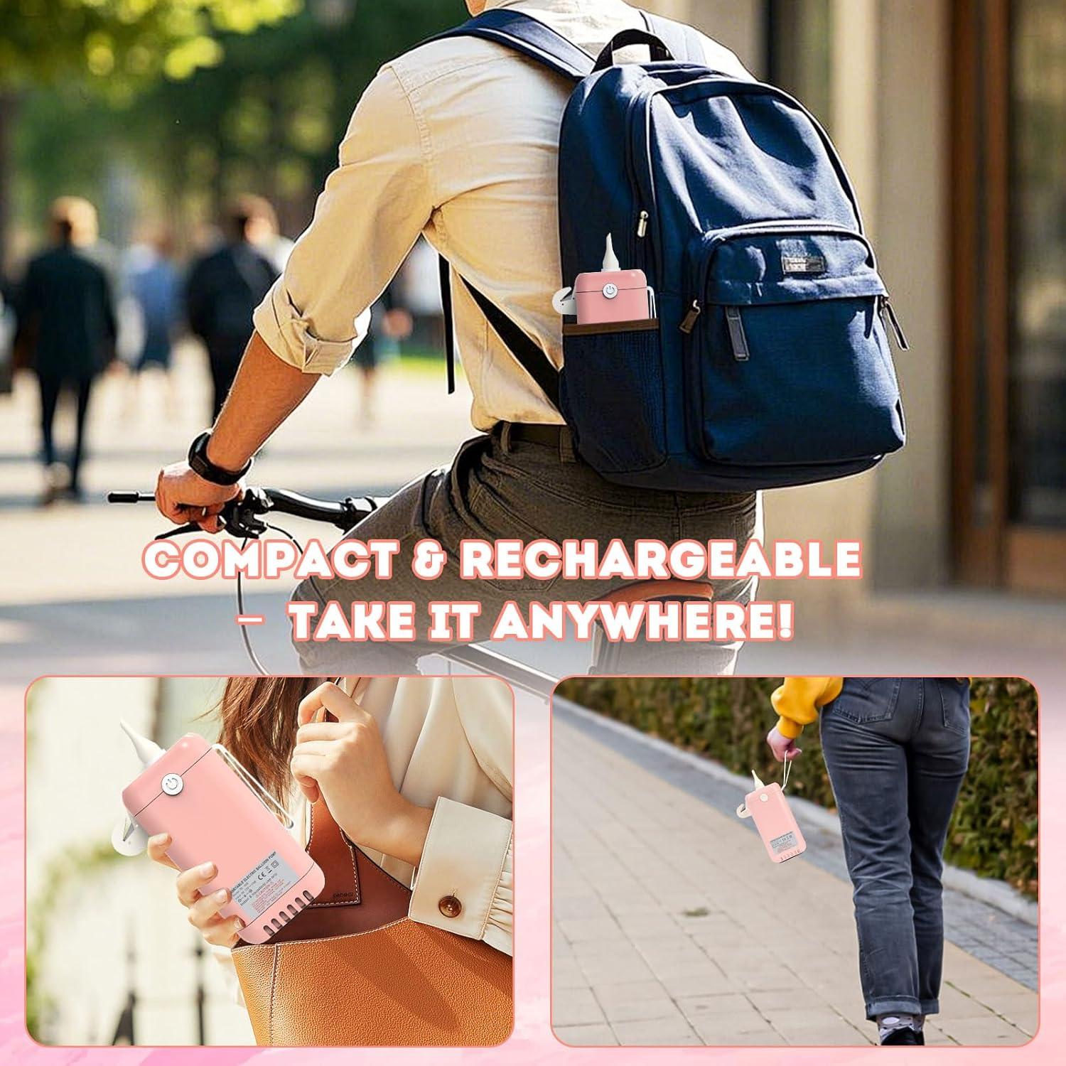 Bomba de aire eléctrica AXHJ 2 en 1 para globos y pelotas