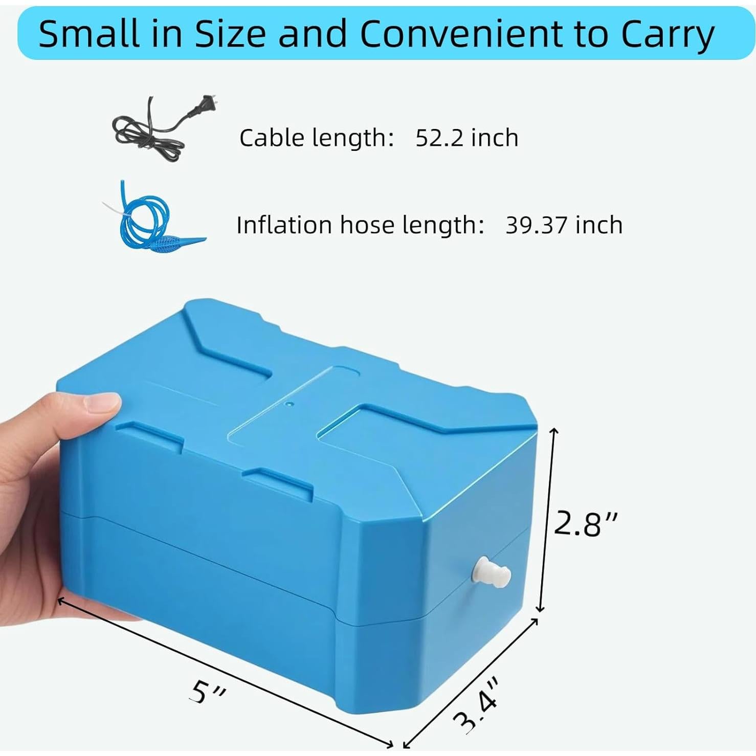 Bomba de Aire Eléctrica Hijelyn 35W Portátil Bajo Ruido