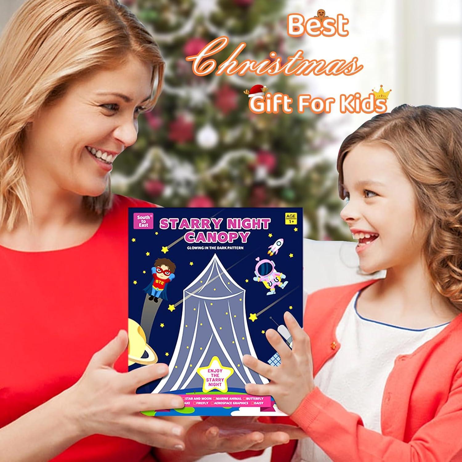 Dosel de Cama Beige Sur a Este con Mariposas Brillantes 200x200cm