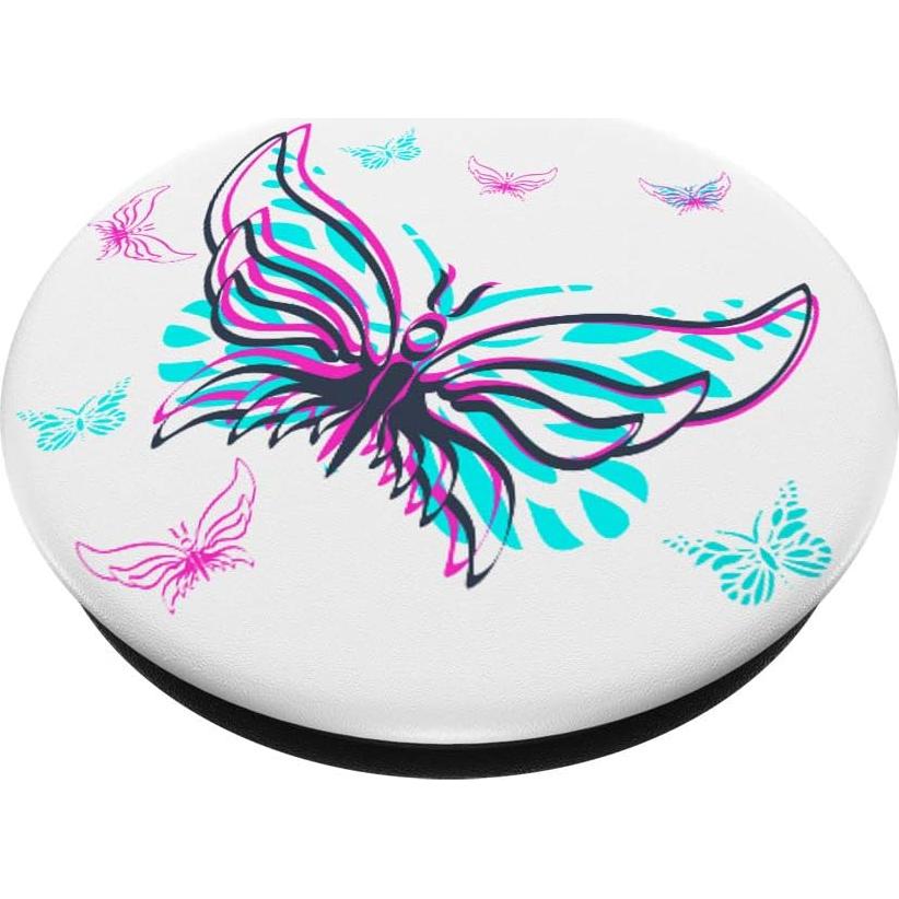 Funda de teléfono PopSockets con soporte mariposa colorido