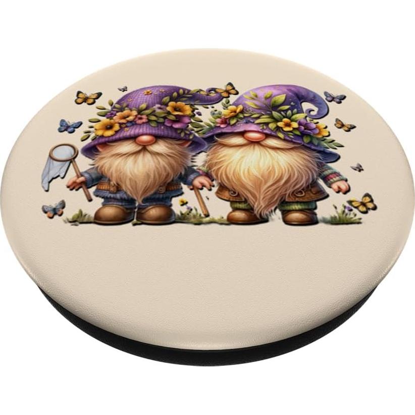 Gnomos Morados con Redes de Mariposas PopSockets Estándar