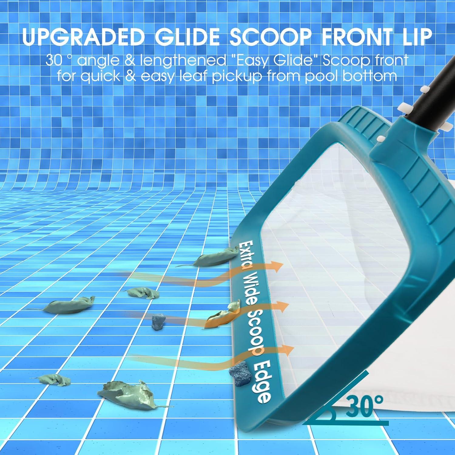 Skimmer de Piscina POOLWHALE con Bolsa de Nylon Ultra Fina