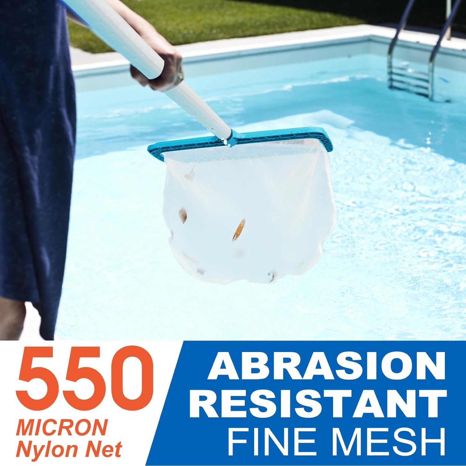 Skimmer de Piscina POOLWHALE con Bolsa de Nylon Ultra Fina