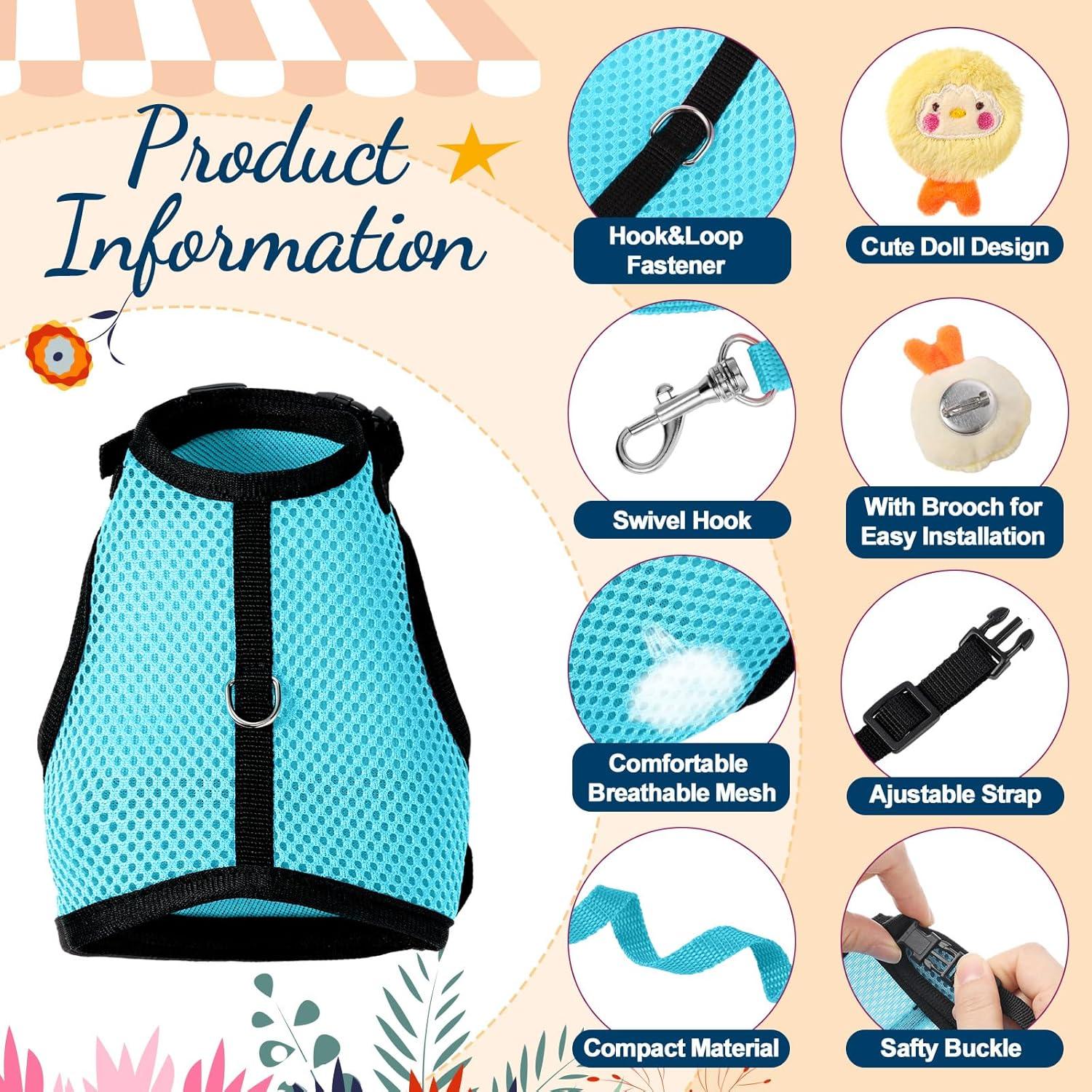 Conjunto Arnés y Correa para Conejos Bunnycool Azul Claro