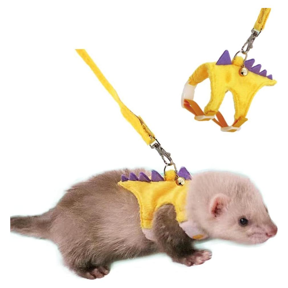 Arnés Chaleco Dinosaurio MQQYLBHDS para Hurones y Mascotas Pequeñas