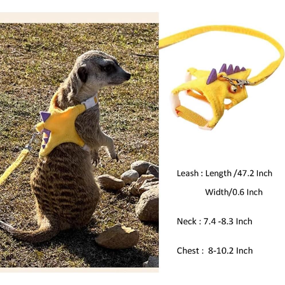 Arnés Chaleco Dinosaurio MQQYLBHDS para Hurones y Mascotas Pequeñas