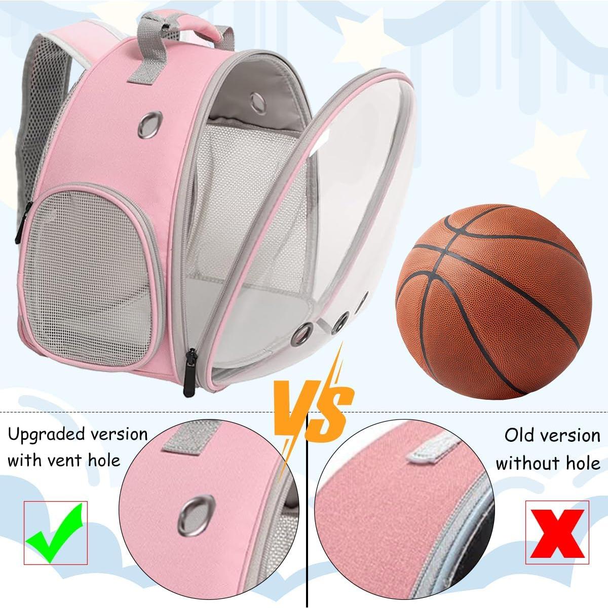 Mochila Transportadora para Mascotas LAIRIES Rosa 31x17x32 cm