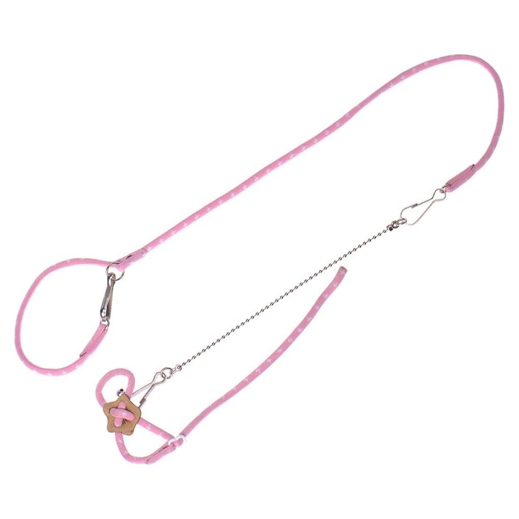 Arnés Ajustable con Campana para Rata y Cobayo Rosa