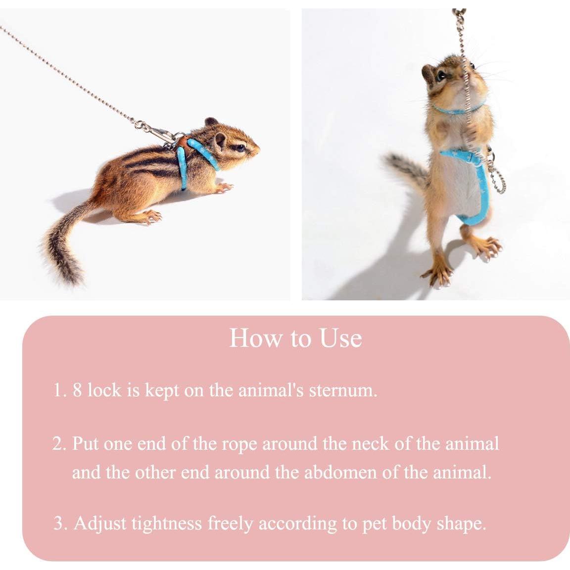 Arnés Ajustable con Campana para Rata y Cobayo Rosa