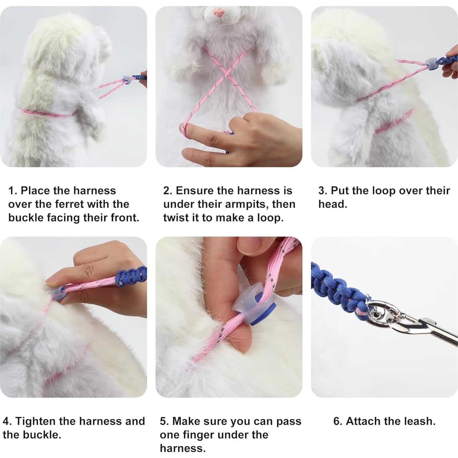 Arnés y Correa Reflectante Gagiland para Mascotas Pequeñas