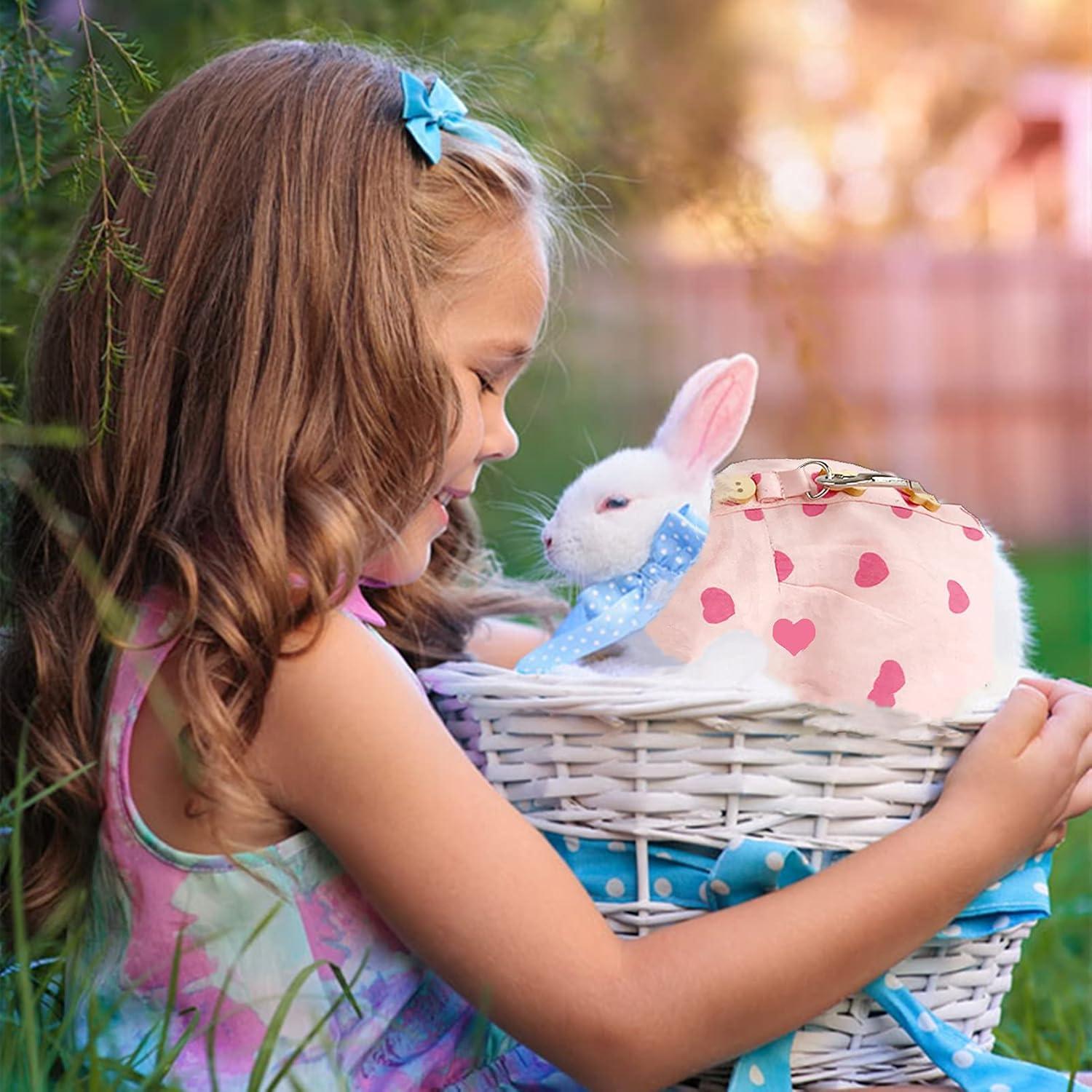 Ropa para Conejos Kcjuoam con Arnés y Correa Rosa Mediano