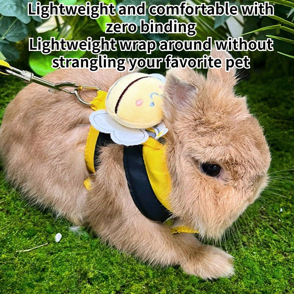 Arnés Ajustable para Conejo Copfeu - Pequeño, Color Amarillo