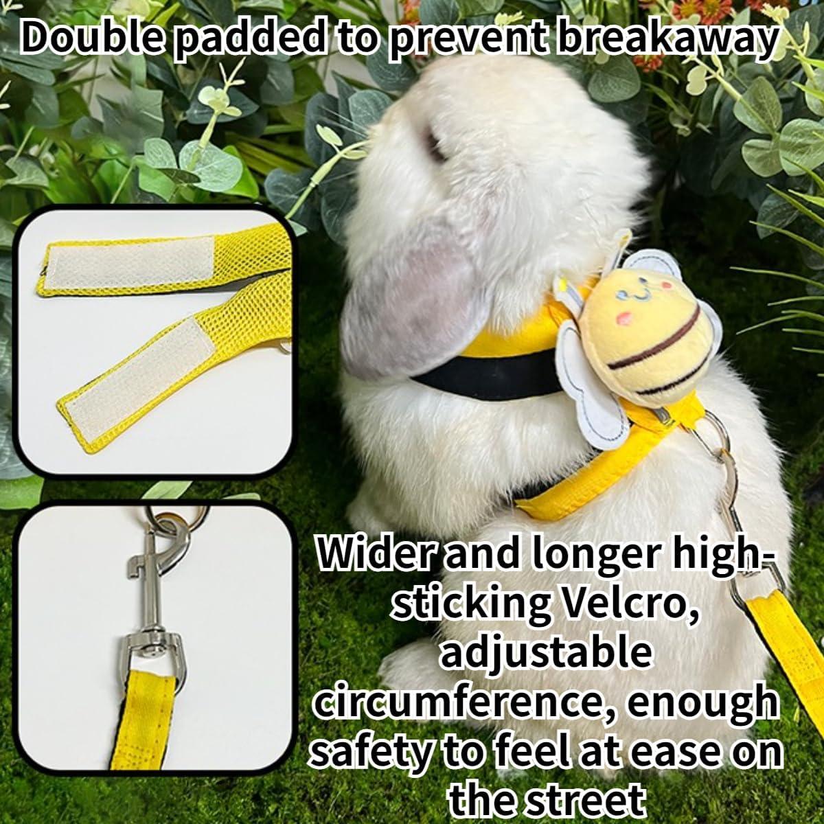 Arnés Ajustable para Conejo Copfeu - Pequeño, Color Amarillo