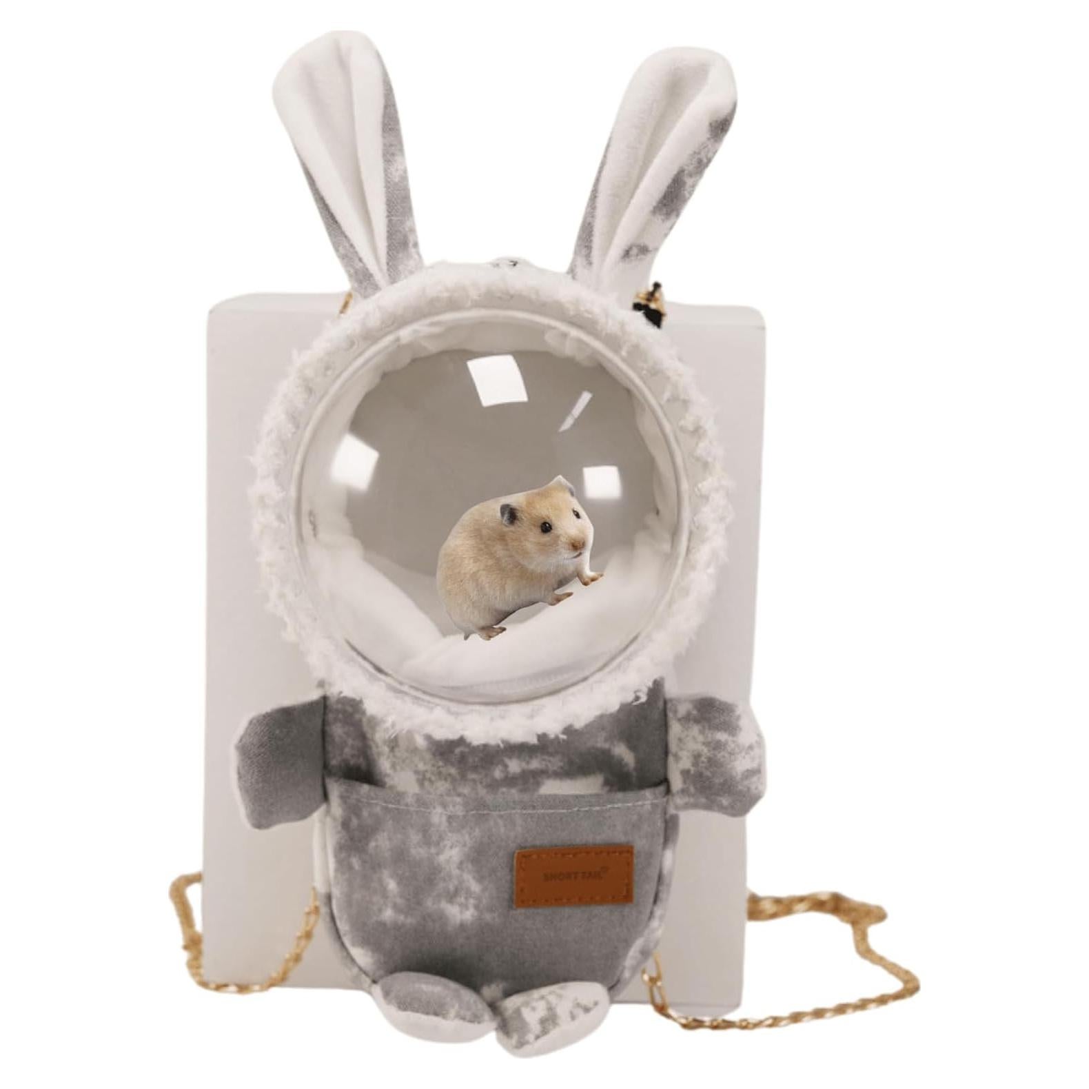 Bolsa de Transporte para Hámster y Pequeños Animales Gris