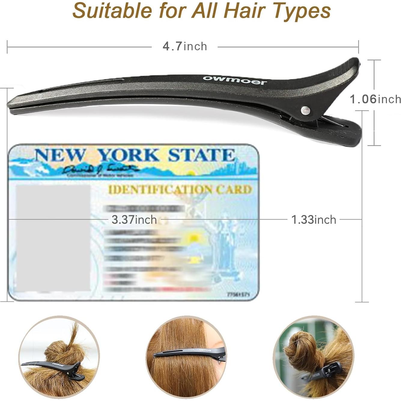 Pinzas de Pelo Profesionales Antideslizantes 6pcs 11.94cm