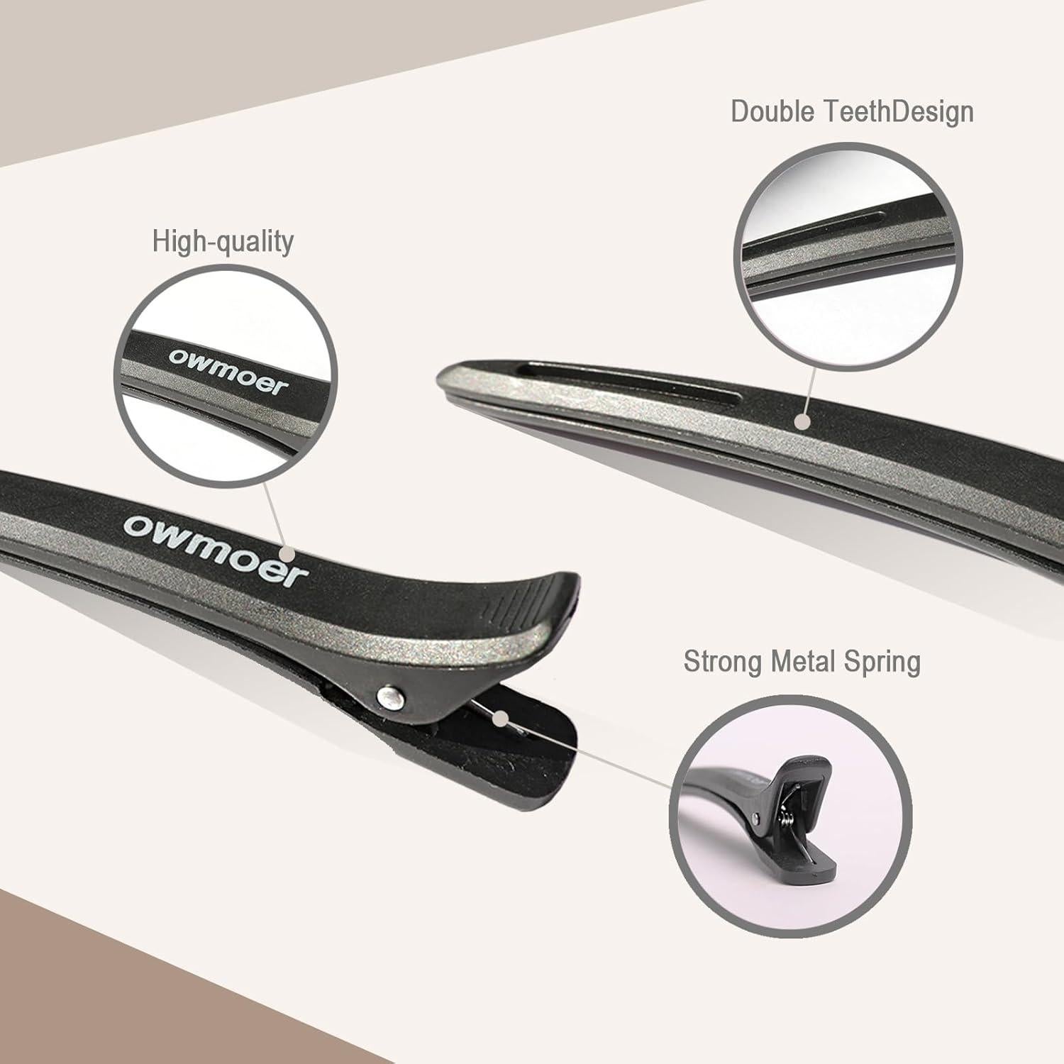 Pinzas de Pelo Profesionales Antideslizantes 6pcs 11.94cm