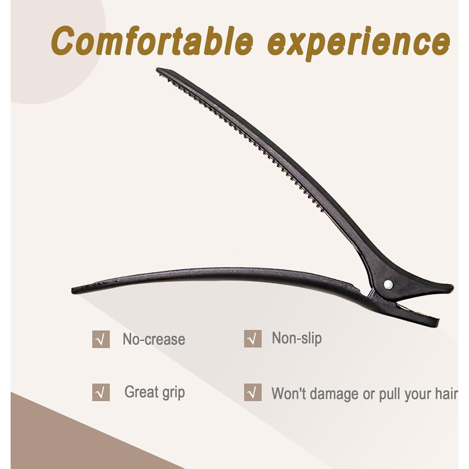 Pinzas de Pelo Profesionales Antideslizantes 6pcs 11.94cm