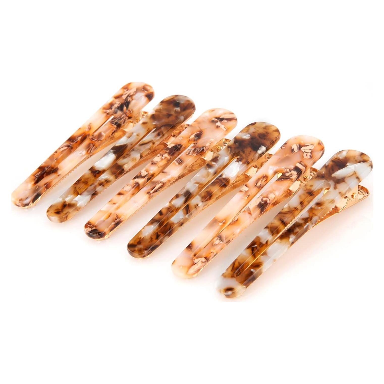 Clips para el Cabello Cobahom 6 Pack 8.26 cm Estampado Leopardo
