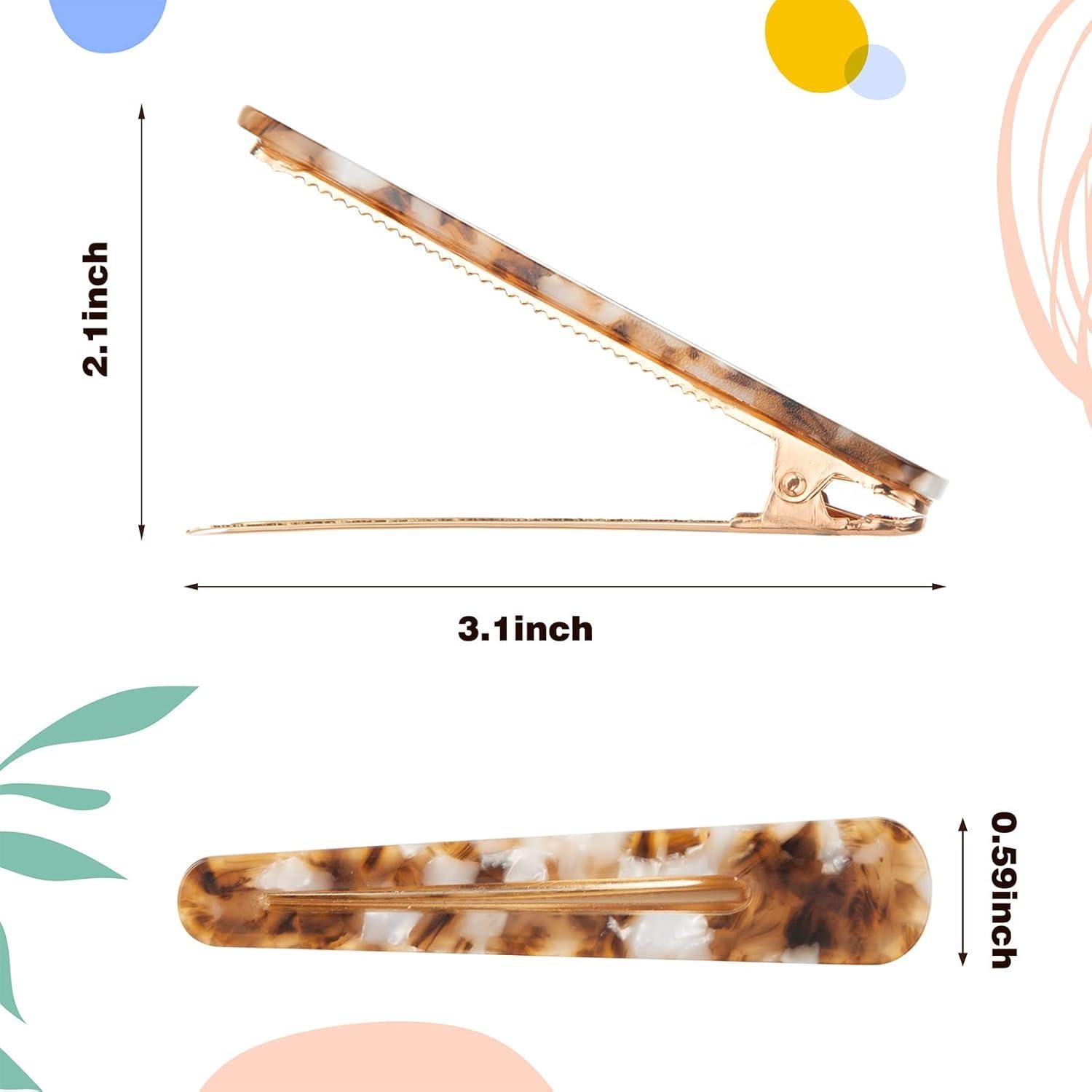 Clips para el Cabello Cobahom 6 Pack 8.26 cm Estampado Leopardo