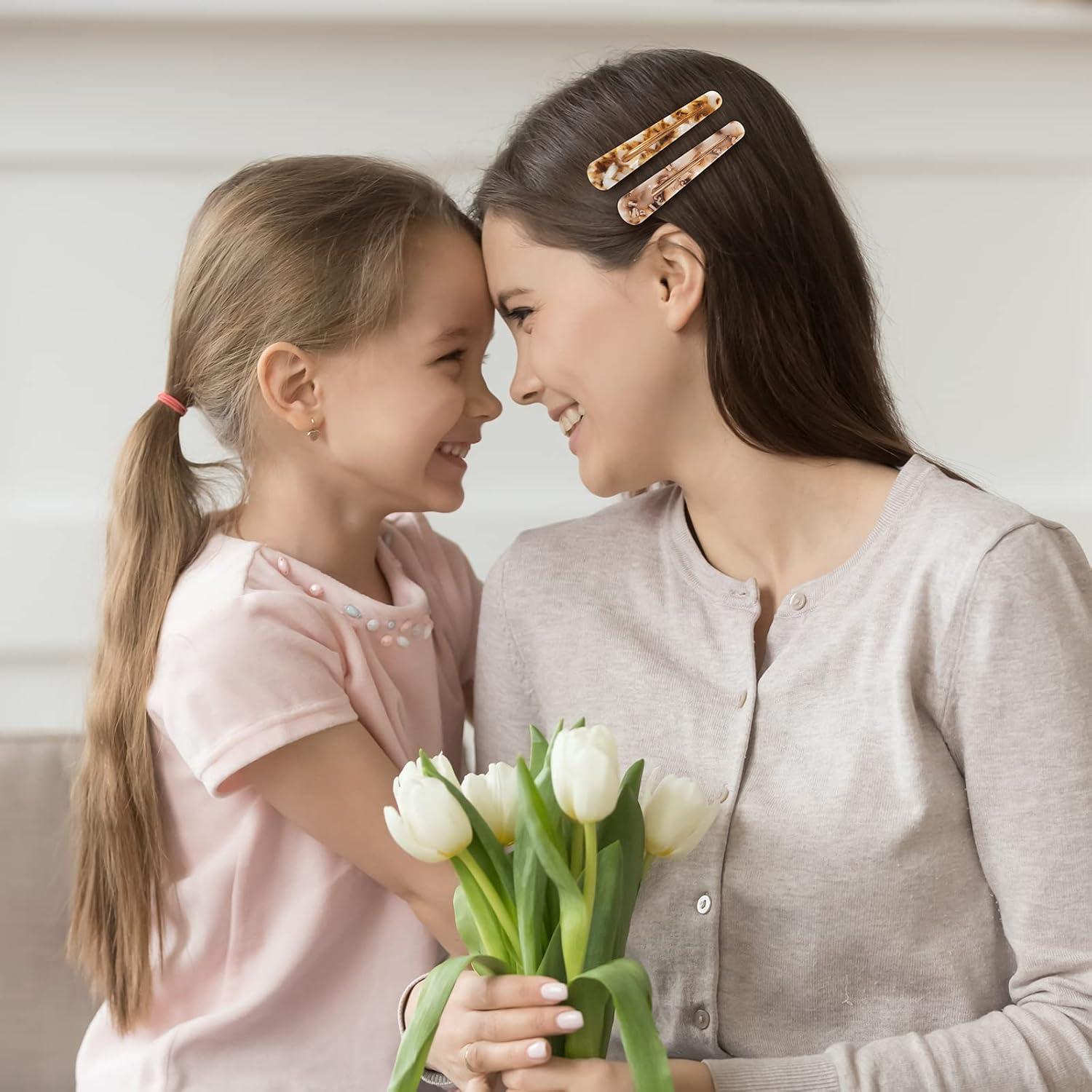 Clips para el Cabello Cobahom 6 Pack 8.26 cm Estampado Leopardo