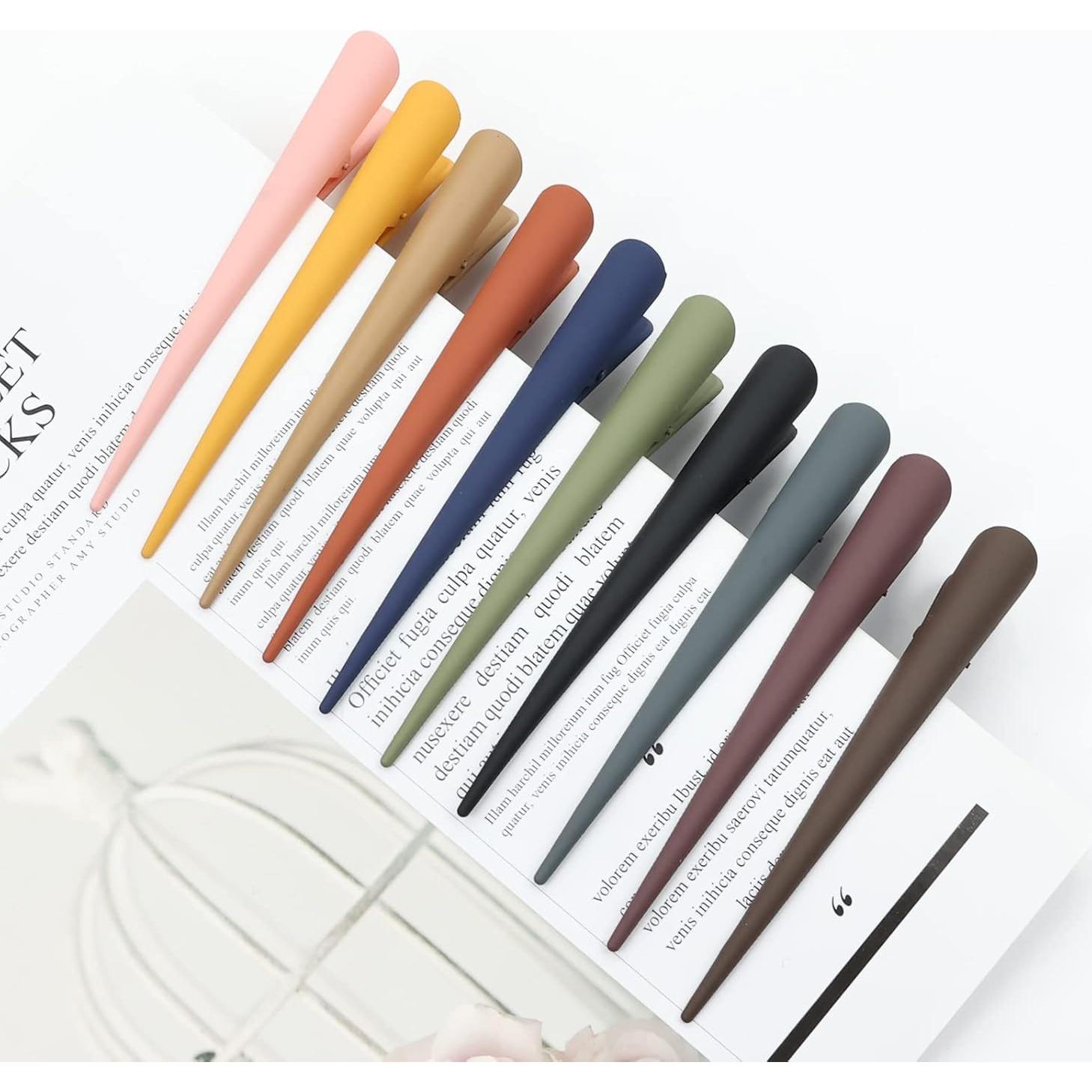 10 Clips de Pelo Tipo Cocodrilo Dizila 12 cm Antideslizantes