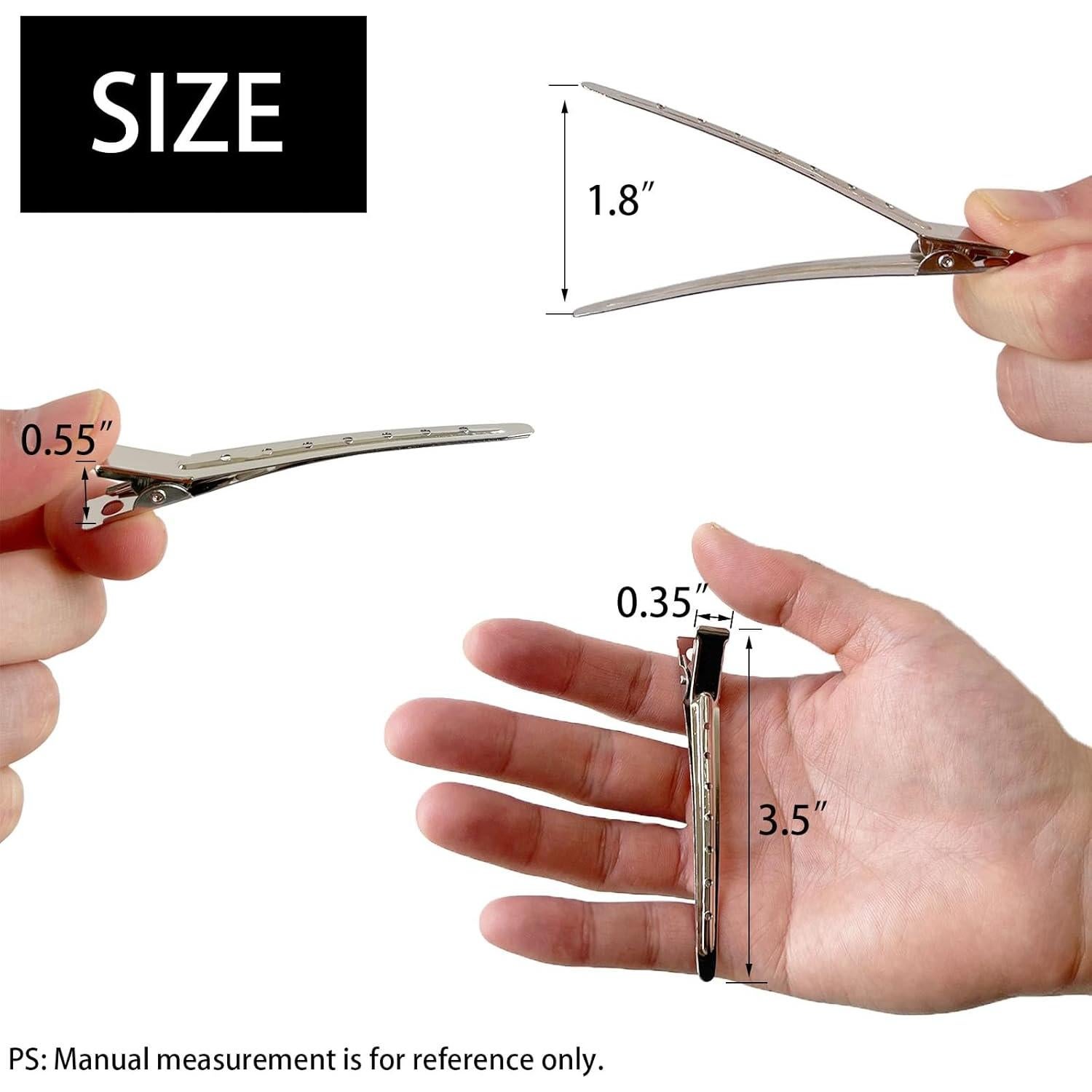 Clips de Pico de Patos Metálicos TseroFay 24 PZS para Cabello