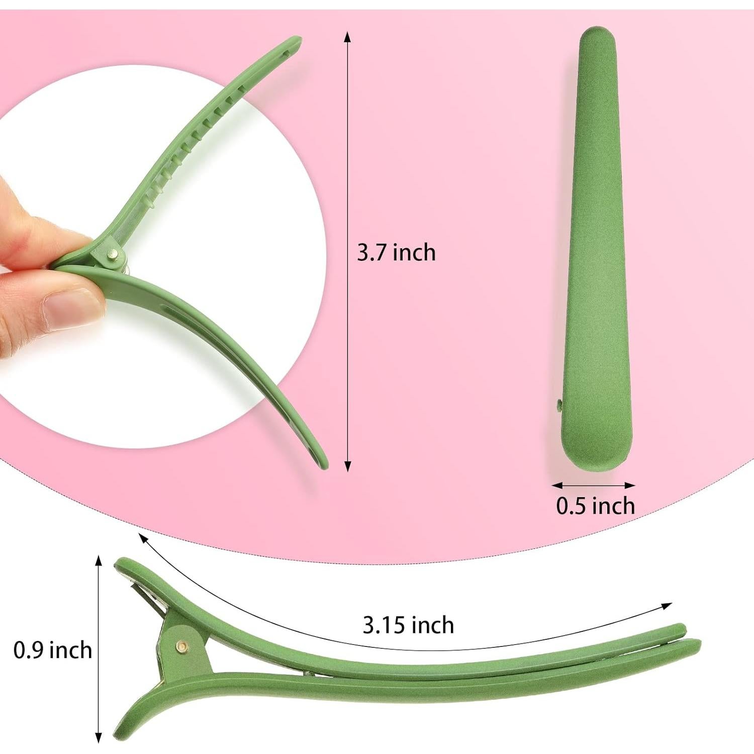 Clips de Cabello Geosar 24 Pcs Pico de Pato Coloridos 7.5 cm