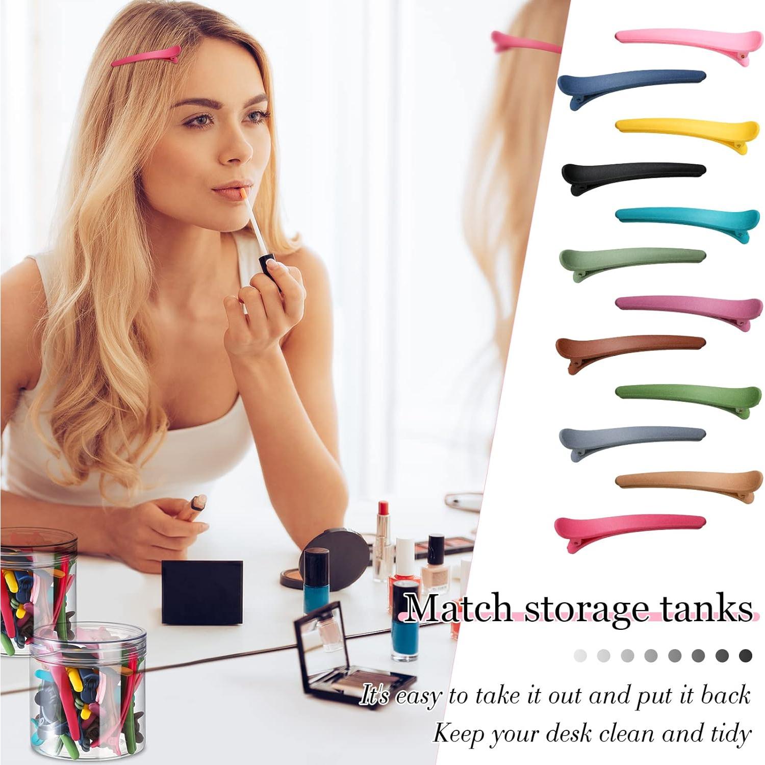 Clips de Cabello Geosar 24 Pcs Pico de Pato Coloridos 7.5 cm