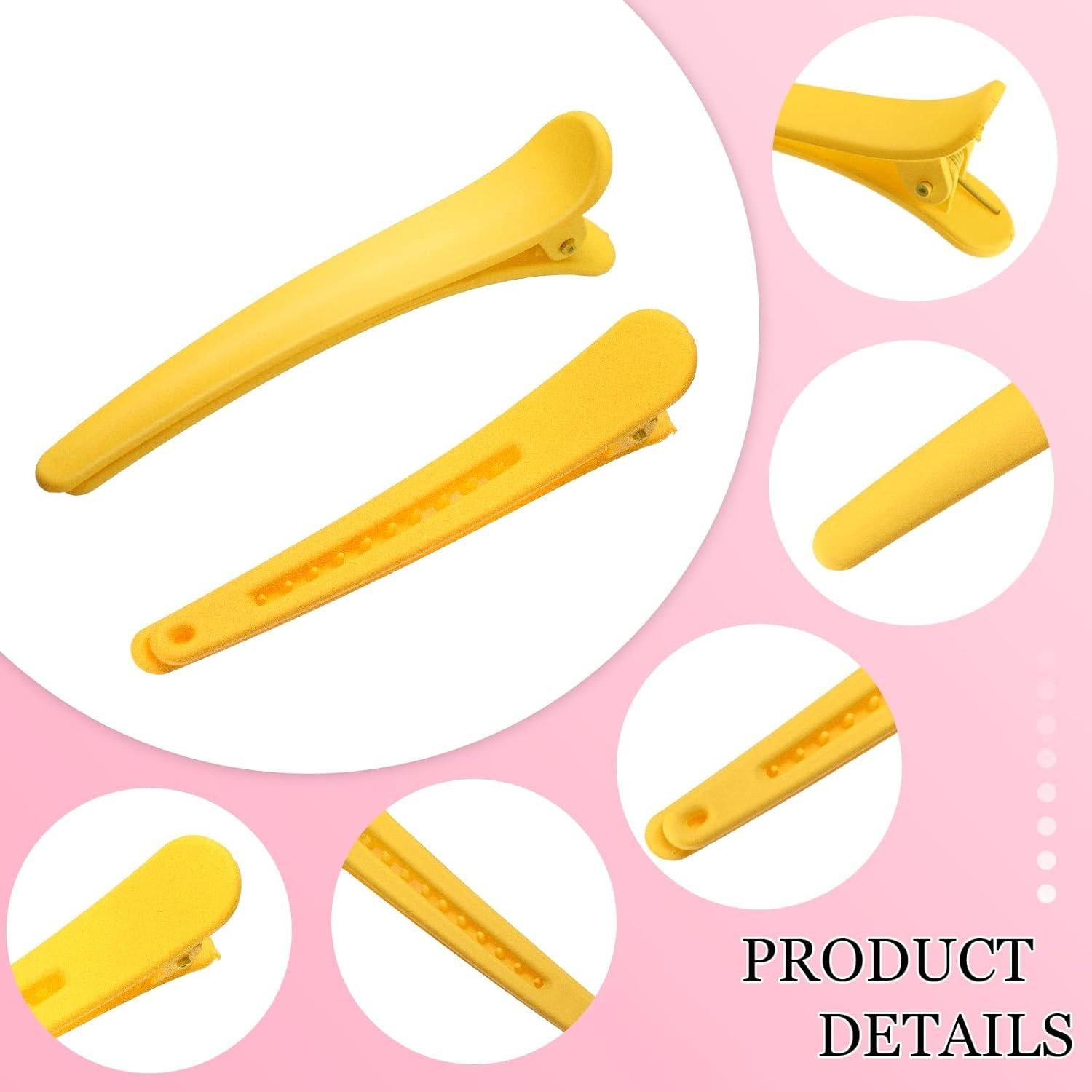 Clips de Cabello Geosar 24 Pcs Pico de Pato Coloridos 7.5 cm